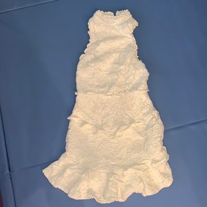 Saints and secrets white frilly dress